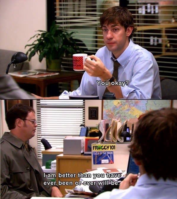 dwight jim office cringe
